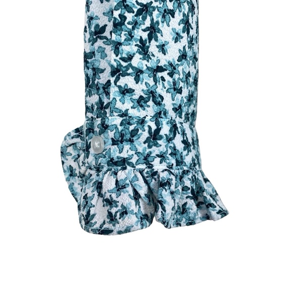 CeCe Blouse Ruffled Button Front Long Sleeve Top - Picture 3 of 7